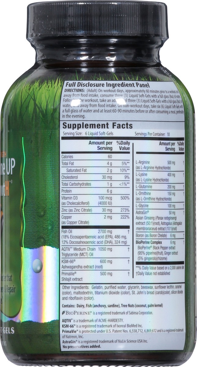 slide 5 of 14, Irwin Naturals Pro-Growth Optimum Strength Testosterone UP 60 Liquid Soft-Gels, 60 ct