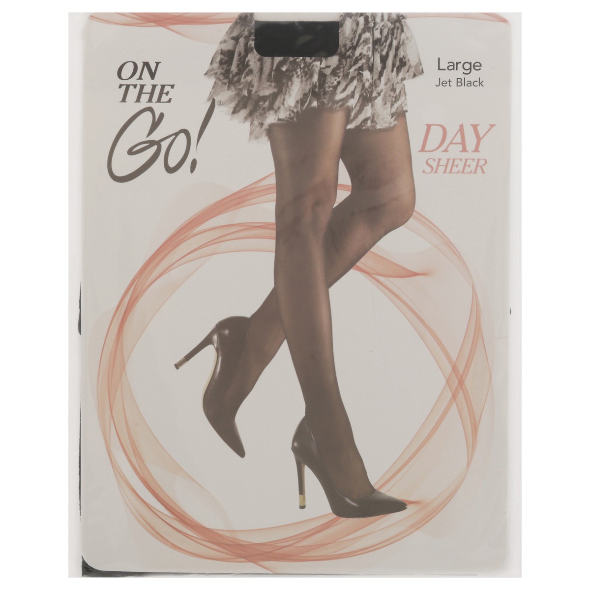 slide 2 of 12, On The Go Hosiery Day Sheer Jet Black 1 Count, 1 ct