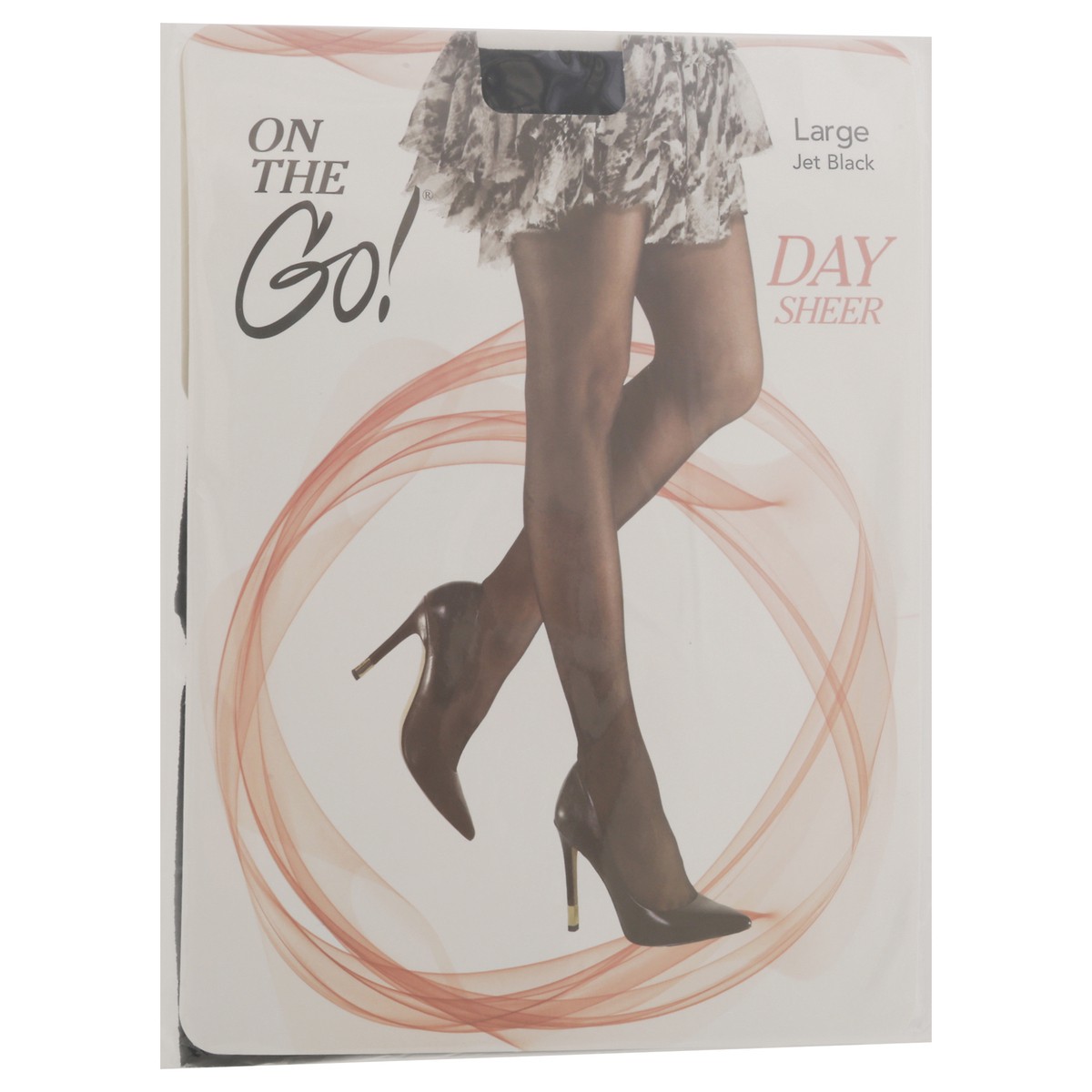 slide 3 of 12, On The Go Hosiery Day Sheer Jet Black 1 Count, 1 ct