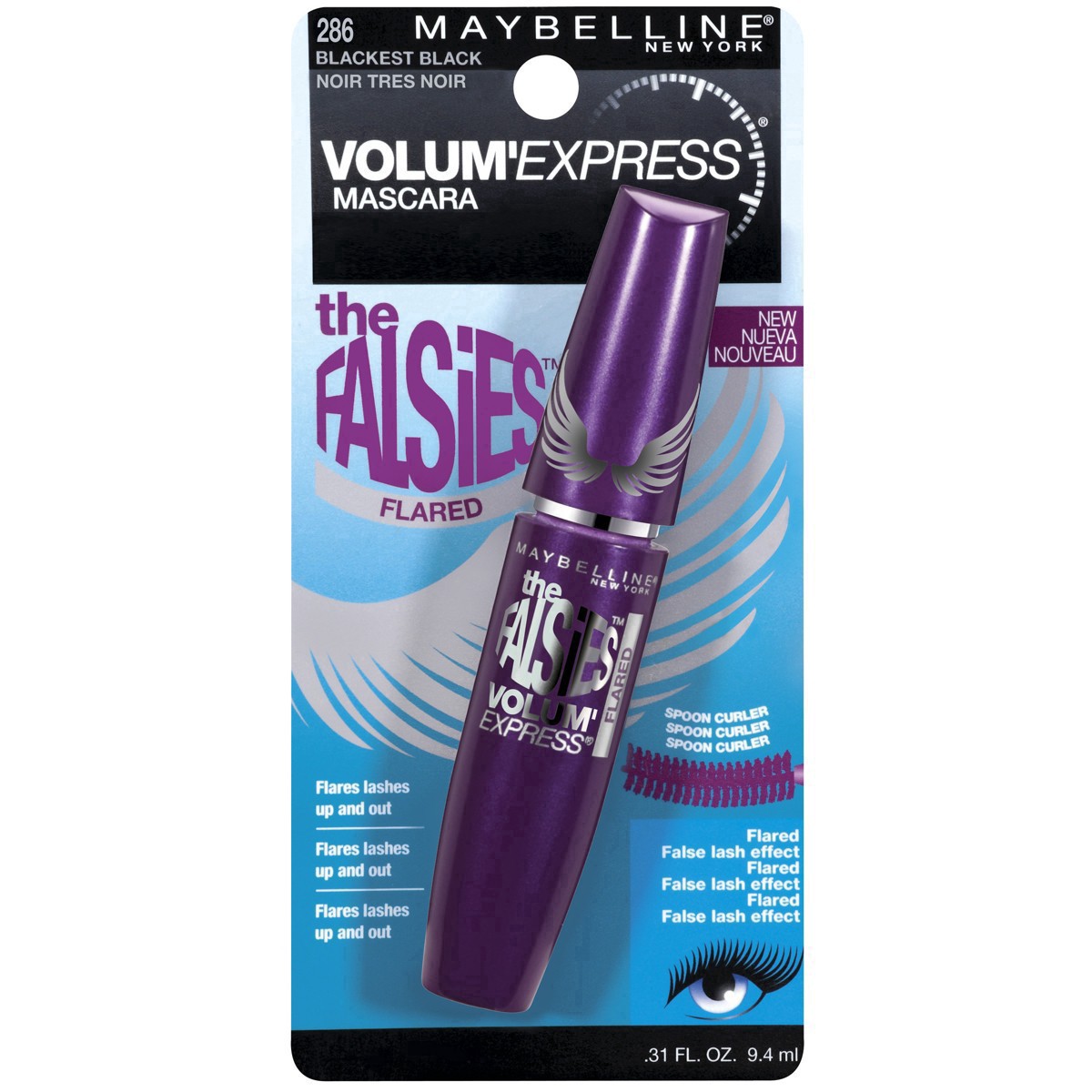 slide 36 of 53, Maybelline Volum' Express The Falsies Flared Washable Mascara 286 Blackest Black 0.31 fl oz, 0.31 oz