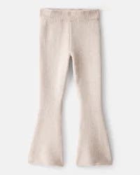 Oshkosh Girls Flare Sweater Knit Pants - Ivory Beige 5