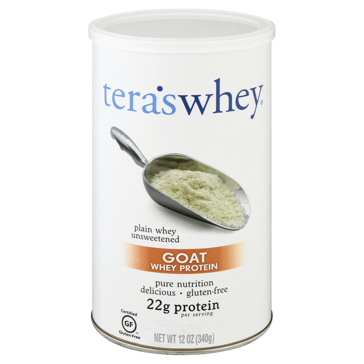 slide 1 of 12, Simply Teras Simply Tera Plain Unsweetened Goat Whey Protein Powder, 12 oz