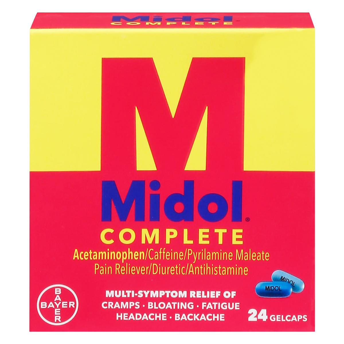 slide 1 of 1, Midol Complete Maximum Strength Gelcaps, 24 ct