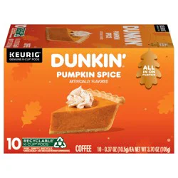 Dunkin'' Dunkin'’ Pumpkin Spice Artificially Flavored Coffee, Keurig K-Cup Pods