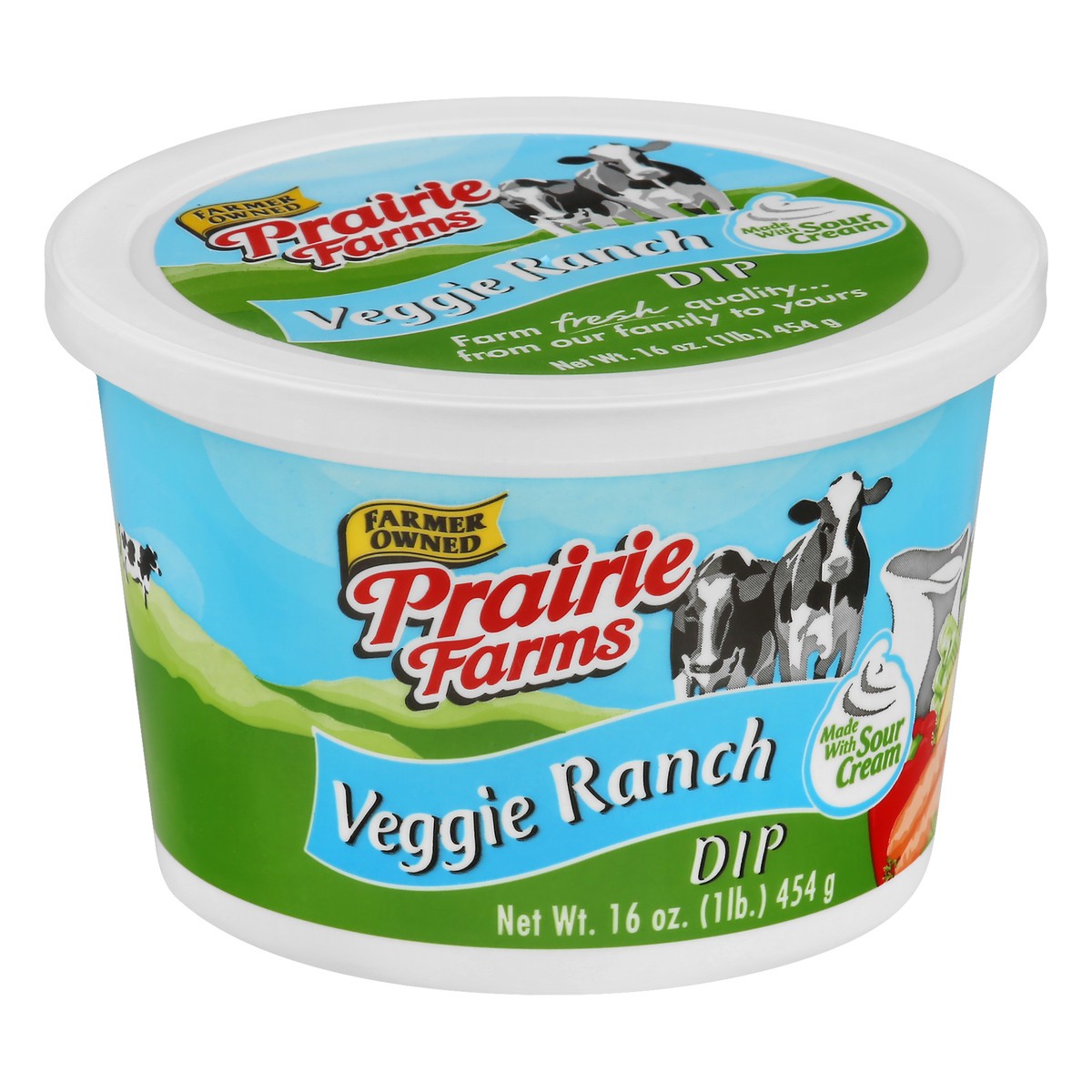 slide 2 of 9, Prairie Farms Veggie Ranch Dip 16 oz, 16 oz