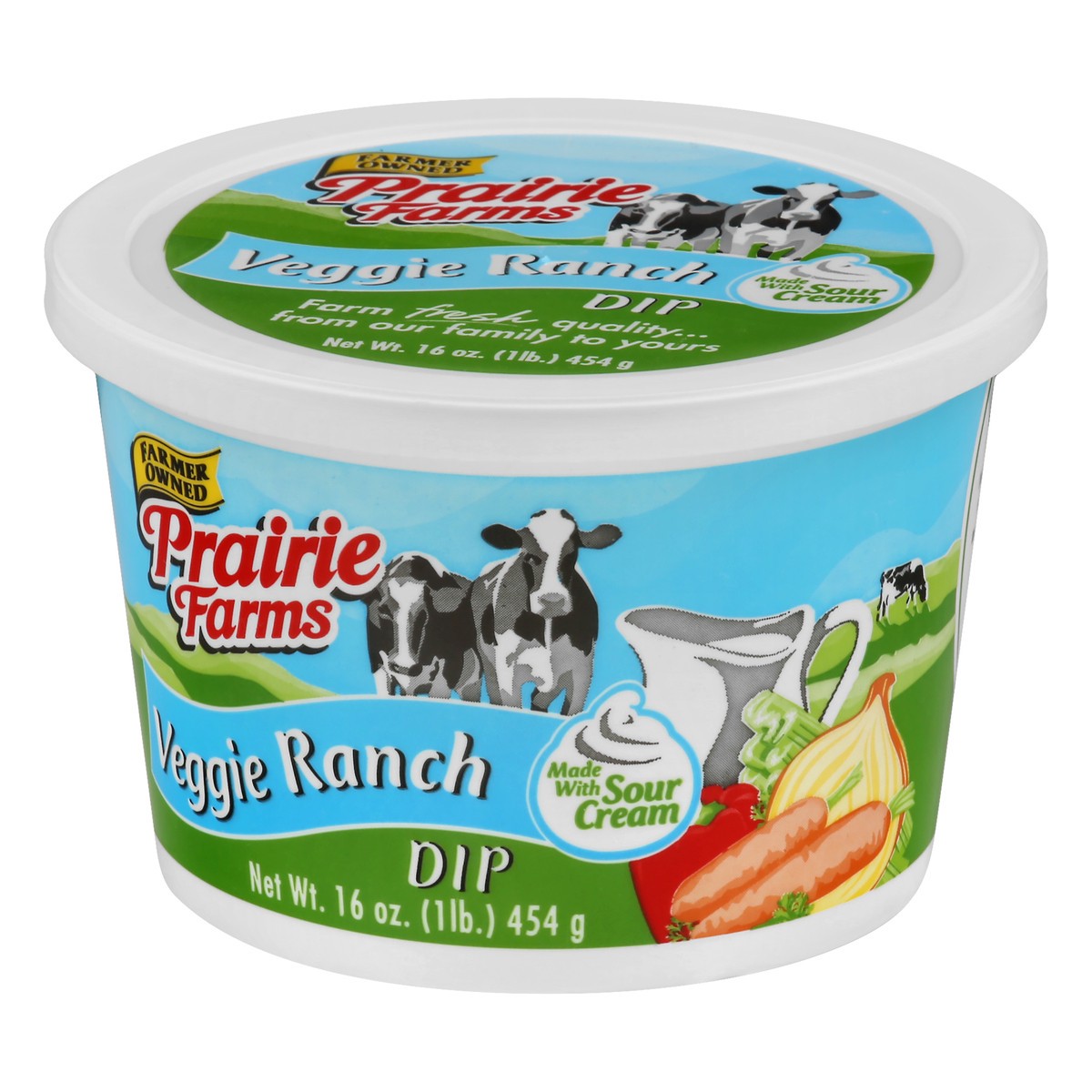 slide 3 of 9, Prairie Farms Veggie Ranch Dip 16 oz, 16 oz