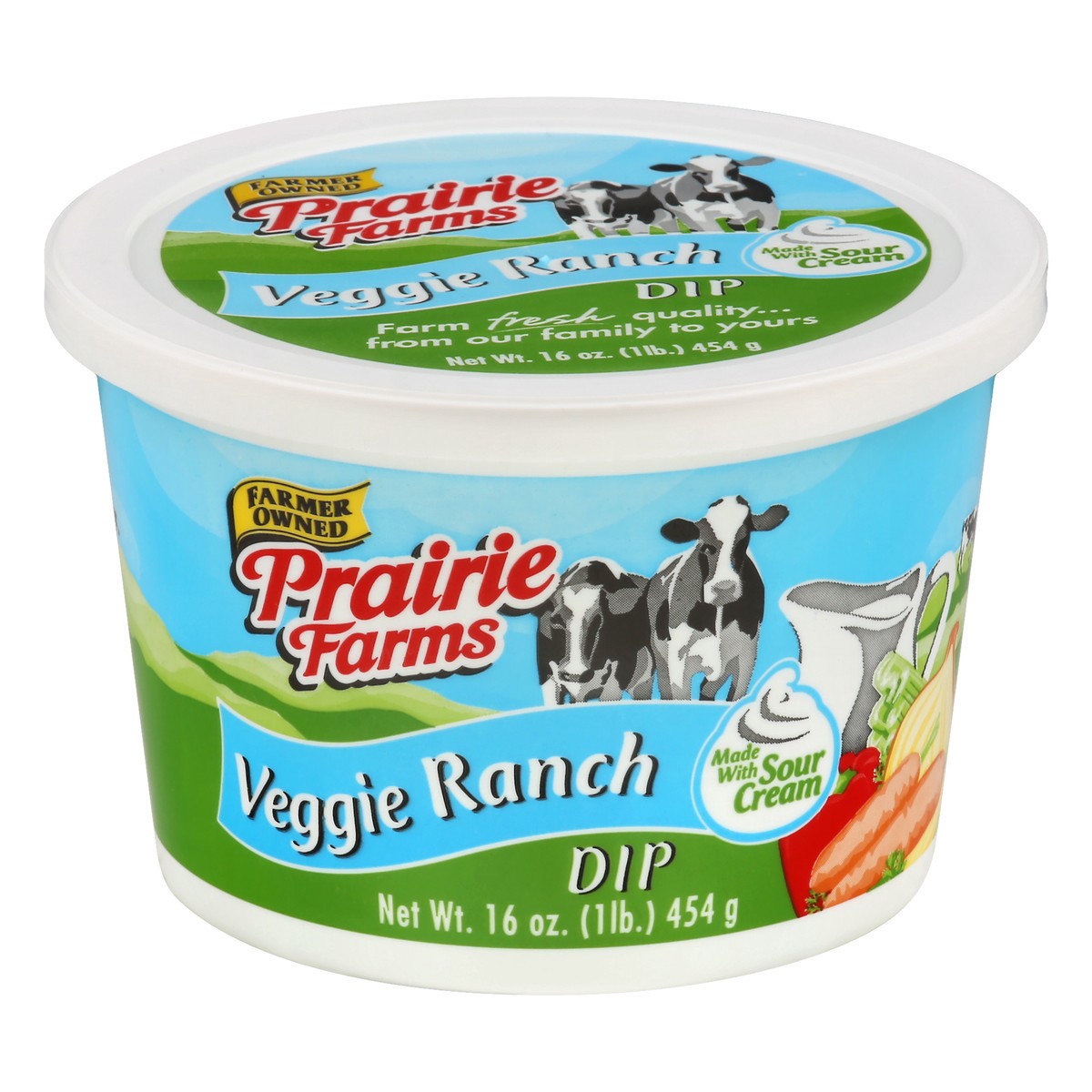 slide 1 of 9, Prairie Farms Veggie Ranch Dip 16 oz, 16 oz