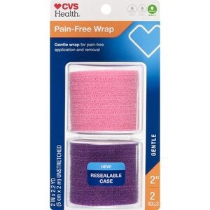 slide 1 of 1, CVS Health Breathable Gentle Tape, Pink & Purple, 2 Ct, 1 ct