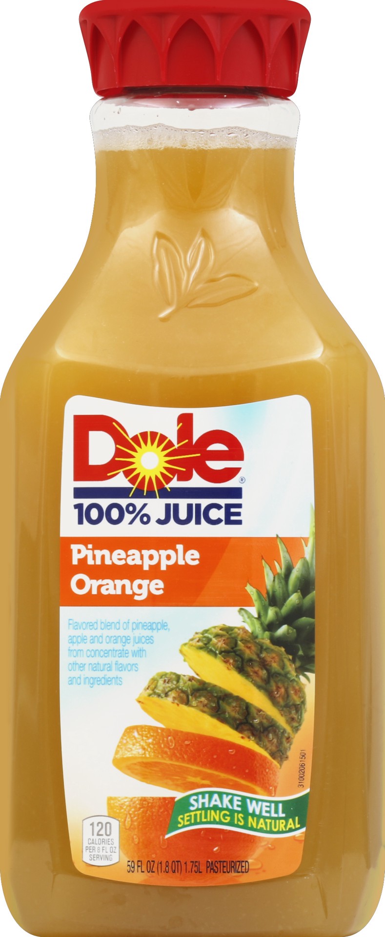 slide 1 of 1, Dole Pineapple Orange 100% Juice, 59 fl oz