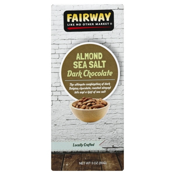 slide 1 of 1, Fairway Bar Dark Almond Sea Salt, 3 oz