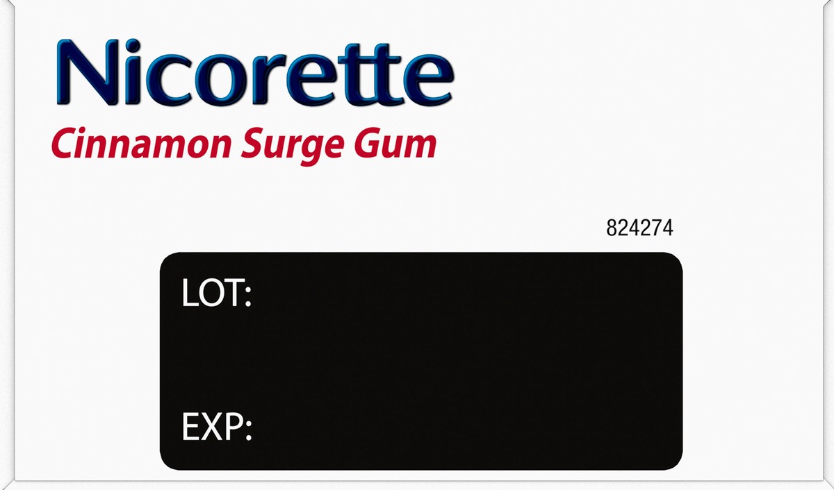 slide 4 of 9, Nicorette Nicotine Gum to Help Stop Smoking, 2 mg, Cinnamon Surge Flavor - 100 Count, 