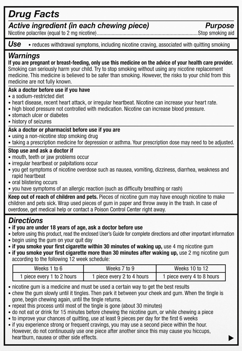 slide 7 of 9, Nicorette Nicotine Gum to Help Stop Smoking, 2 mg, Cinnamon Surge Flavor - 100 Count, 