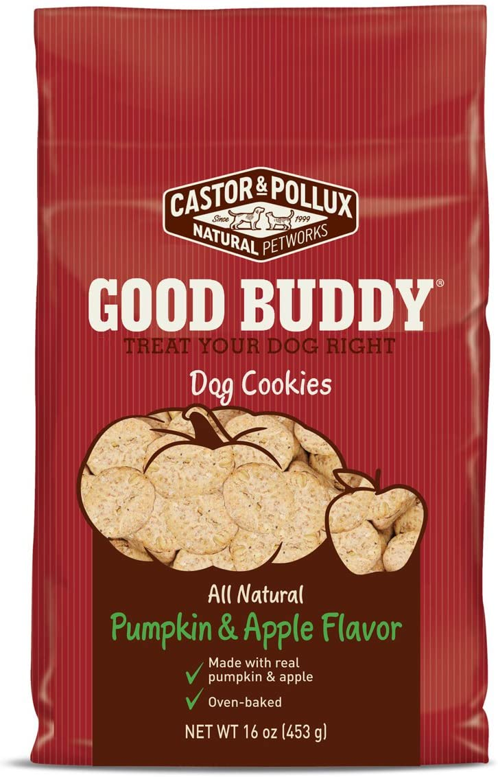 slide 1 of 2, Castor & Pollux Good Buddy Dog Treat - Cookies Pumpkin & Apple Flavor - 16 oz Bag, 16 oz