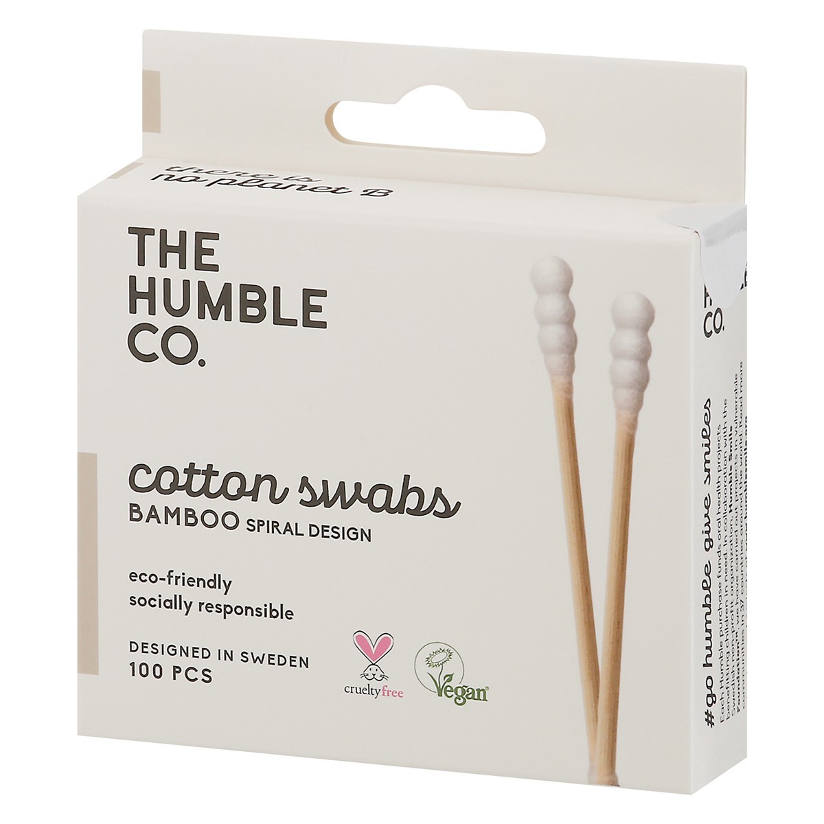 slide 7 of 9, The Humble Co. Spiral Design Bamboo Cotton Swabs 100 ea, 100 ct