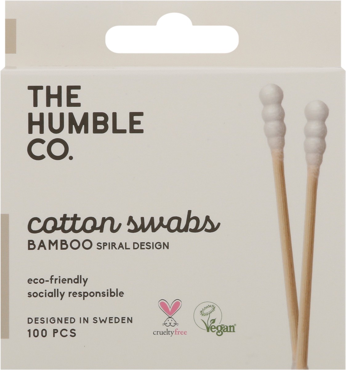 slide 4 of 9, The Humble Co. Spiral Design Bamboo Cotton Swabs 100 ea, 100 ct