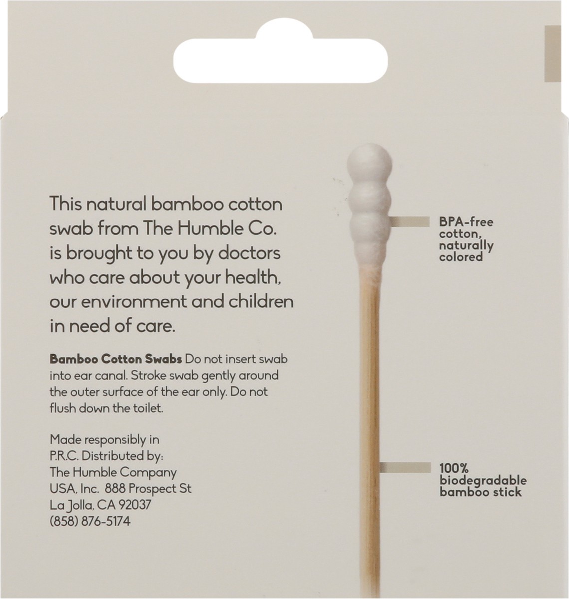 slide 8 of 9, The Humble Co. Spiral Design Bamboo Cotton Swabs 100 ea, 100 ct