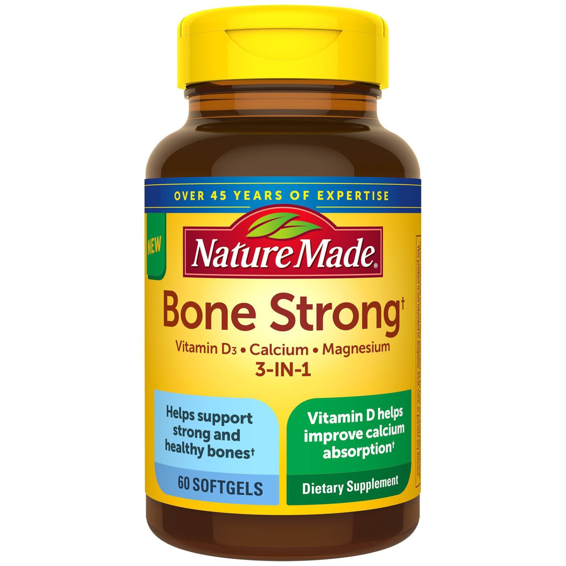 slide 1 of 1, Nature Made Bone Strong, 3-In-1, Softgels, 60 ct