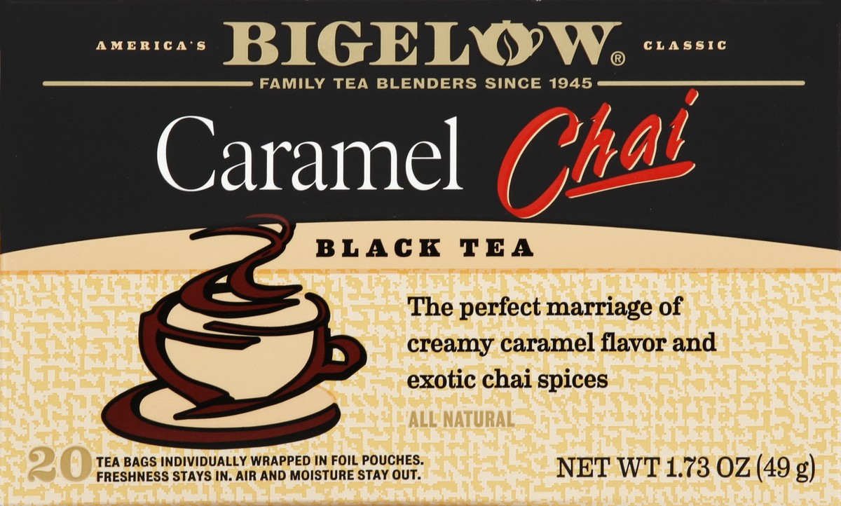 slide 4 of 5, Bigelow Caramel Chai Black Tea Blend, 20 ct; 1.73 oz