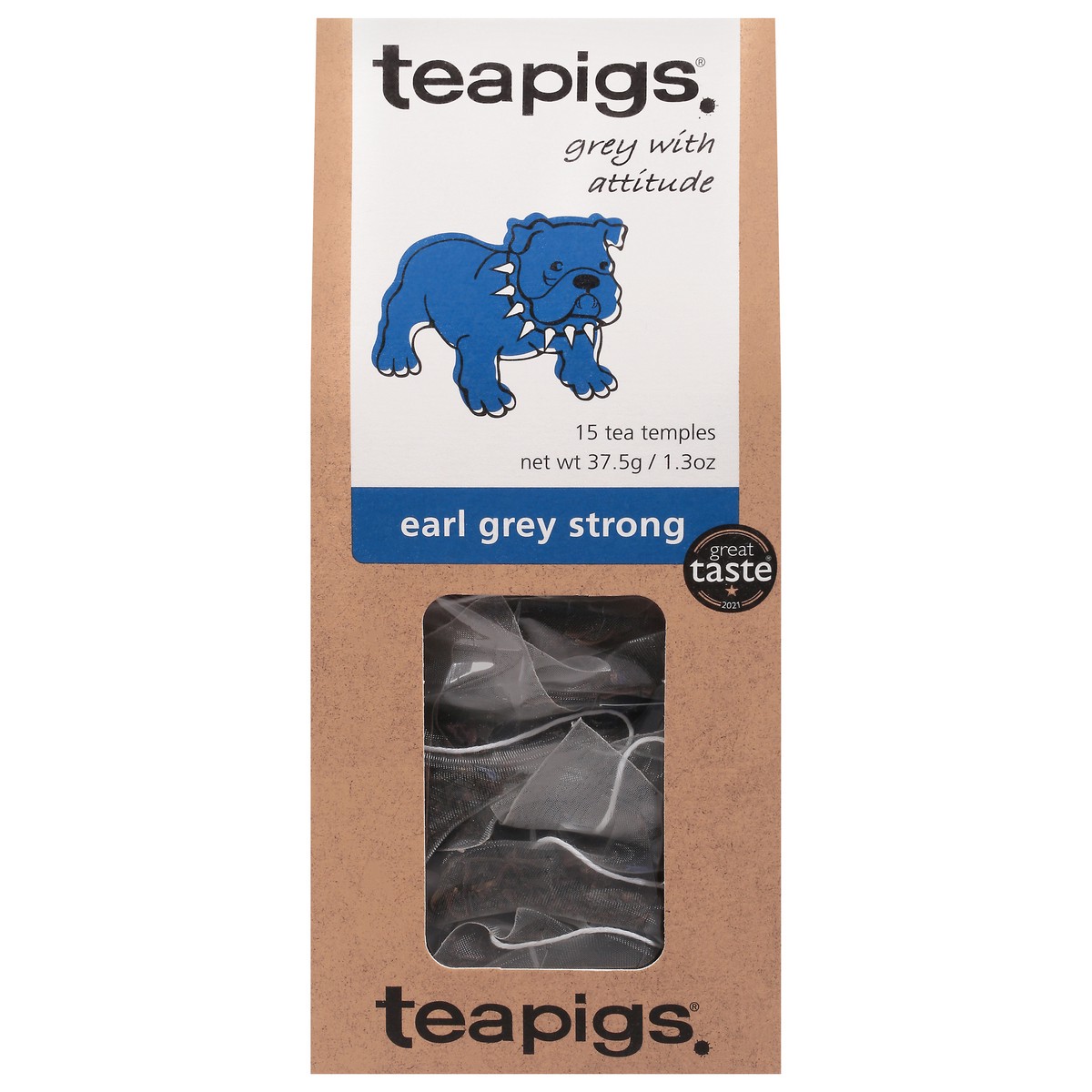 slide 1 of 4, teapigs Tea Temple Earl Gray Strong Black Tea 15 ea, 15 ct