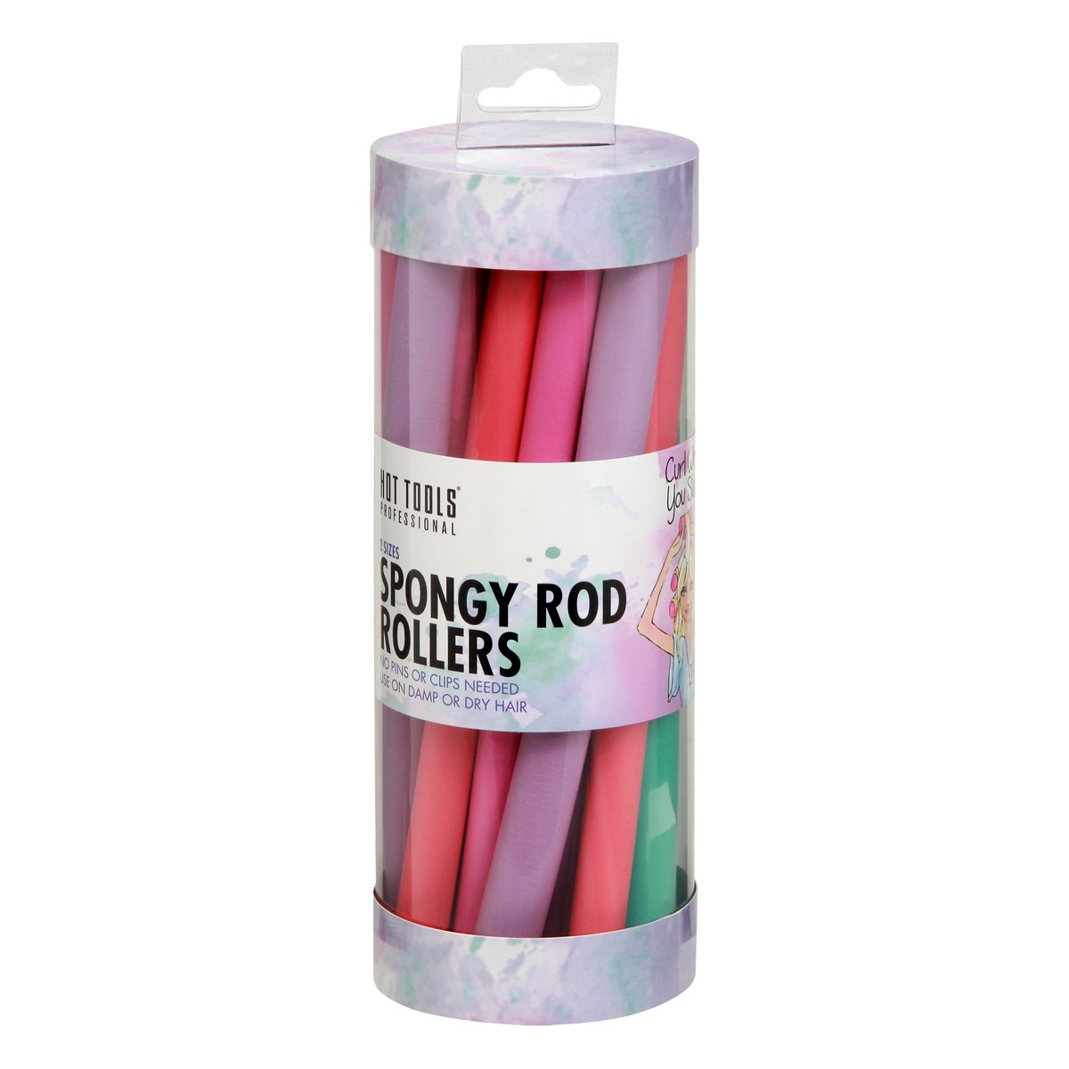 slide 1 of 8, Hot Tools Spongy Rod Rollers, 16 ct