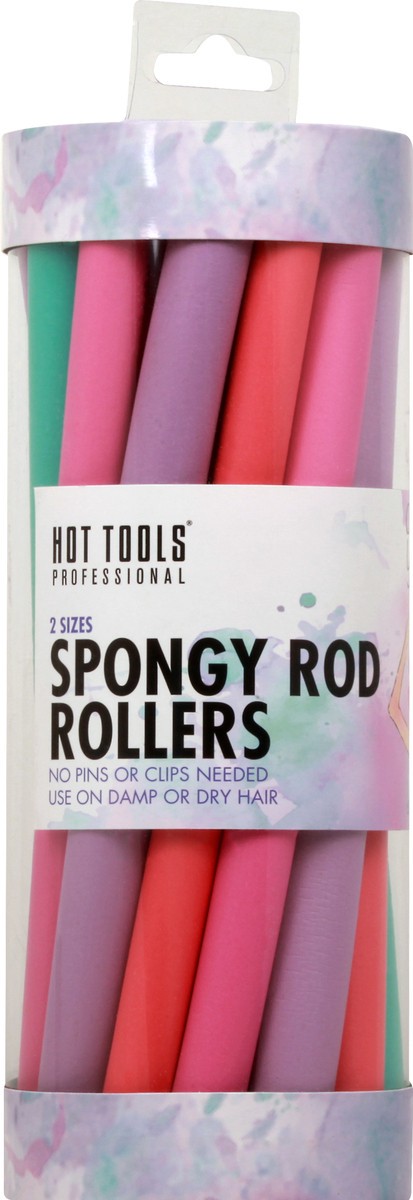 slide 7 of 8, Hot Tools Spongy Rod Rollers, 16 ct