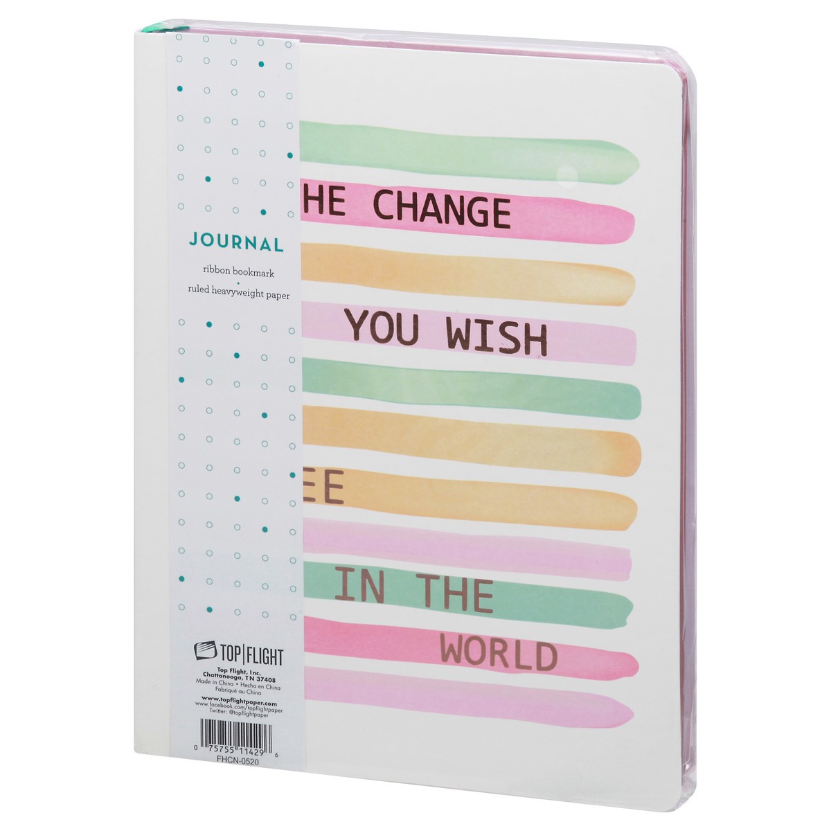 slide 3 of 8, Top Flight Be The Change Soft Cover Journal, 120 ct