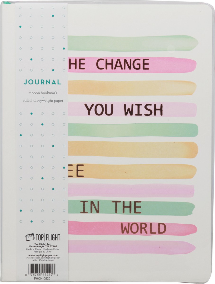 slide 7 of 8, Top Flight Be The Change Soft Cover Journal, 120 ct