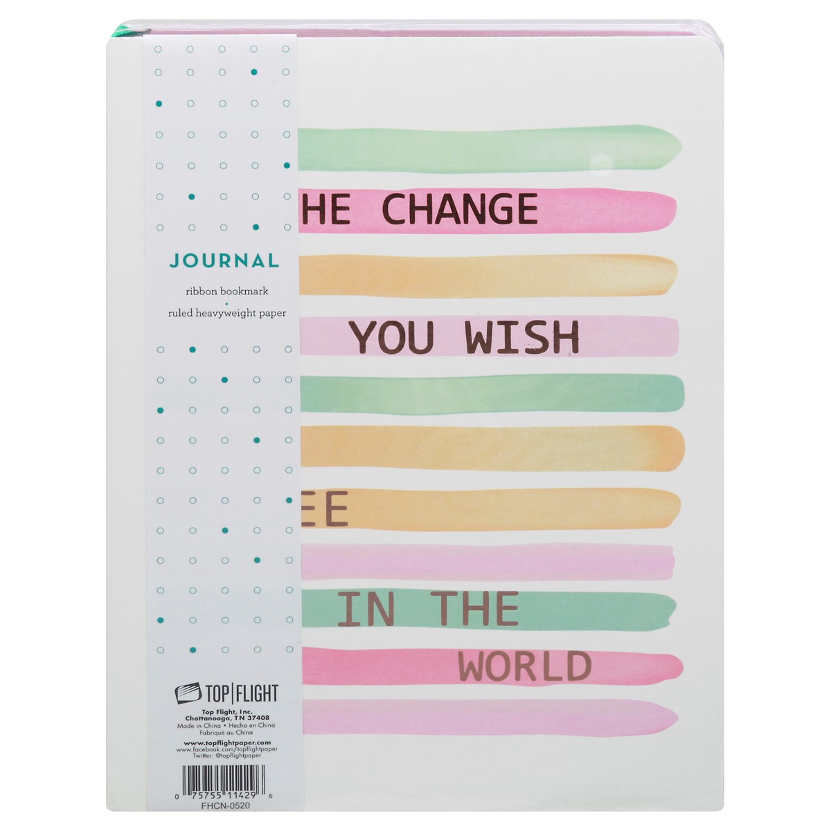 slide 1 of 8, Top Flight Be The Change Soft Cover Journal, 120 ct