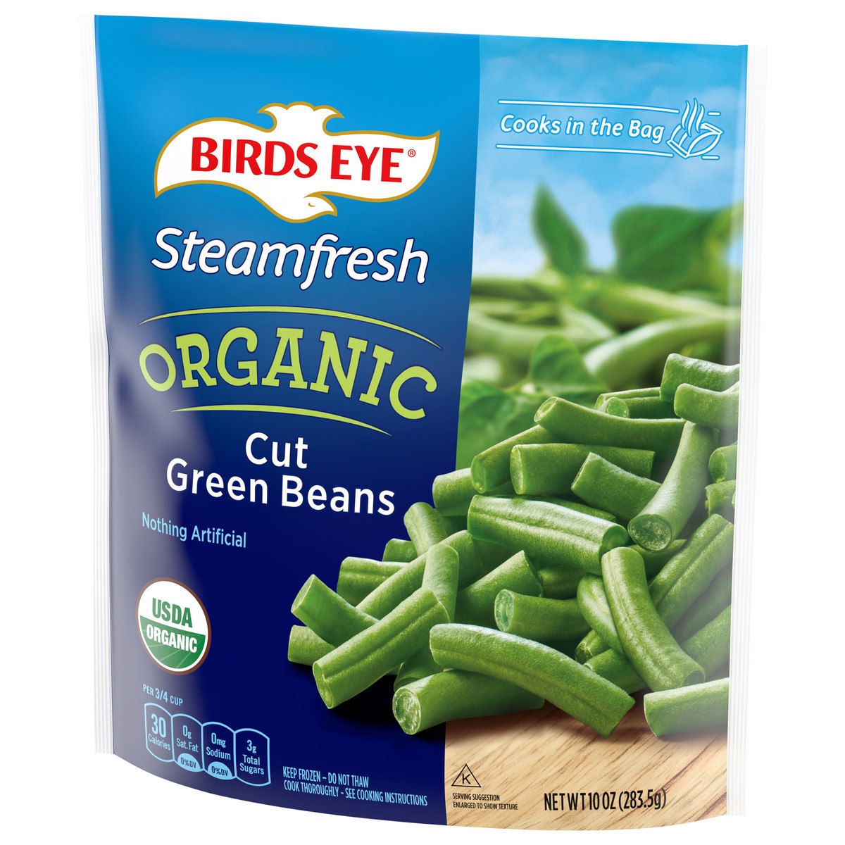 slide 3 of 11, Birds Eye Steamfresh Organic Cut Green Beans, 10 oz