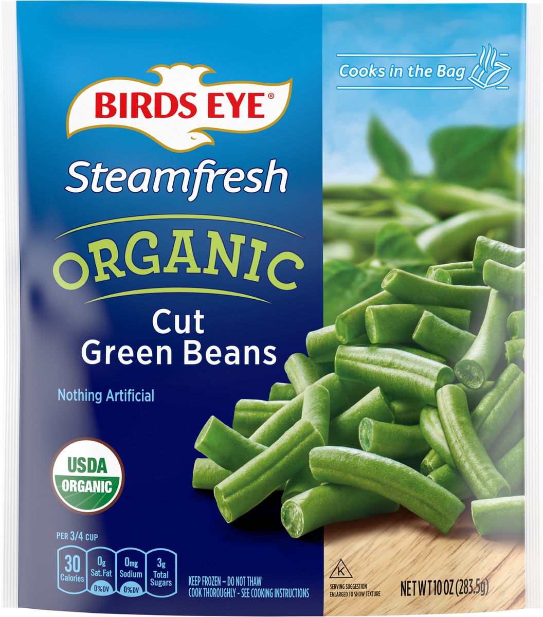 slide 9 of 11, Birds Eye Steamfresh Organic Cut Green Beans, 10 oz
