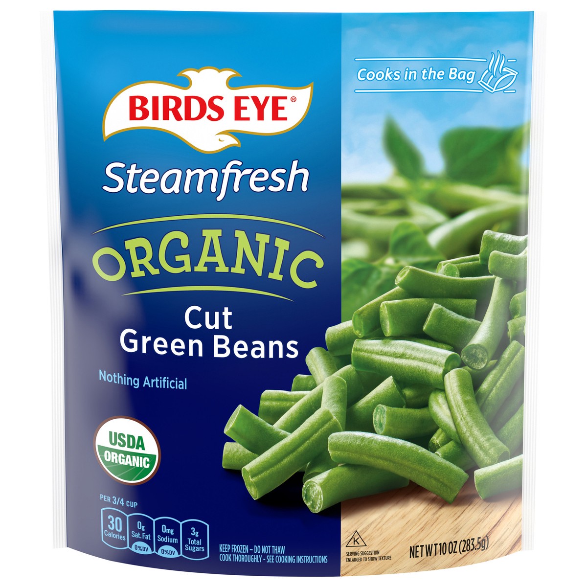 slide 1 of 11, Birds Eye Organic Cut Green Beans 10 oz, 10 oz