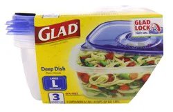 Glad Deep Dish Food Storage Containers