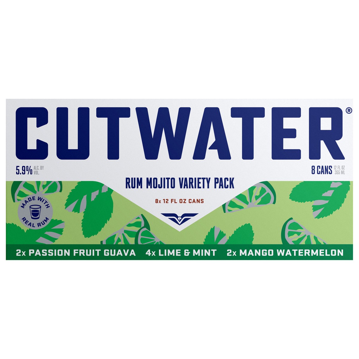 slide 1 of 3, Cutwater Spirits Mojito Mixed Pack, 8 Pack, 12 fl oz, 8 PK