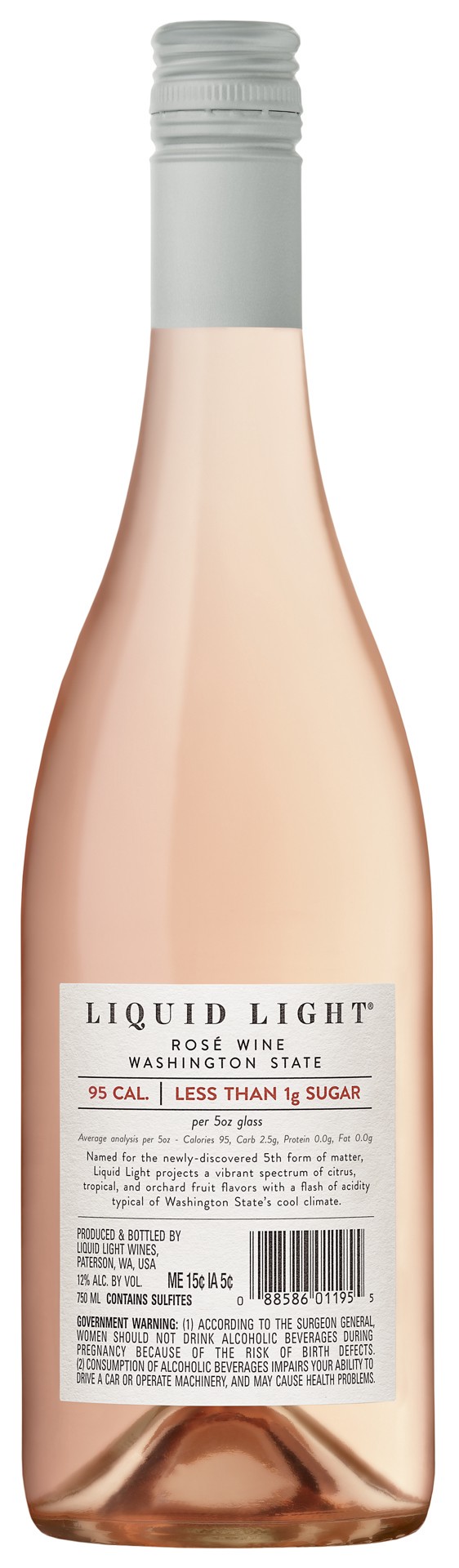 slide 4 of 7, Liquid Light Rose Wine 750 mL Bottle, 750 ml