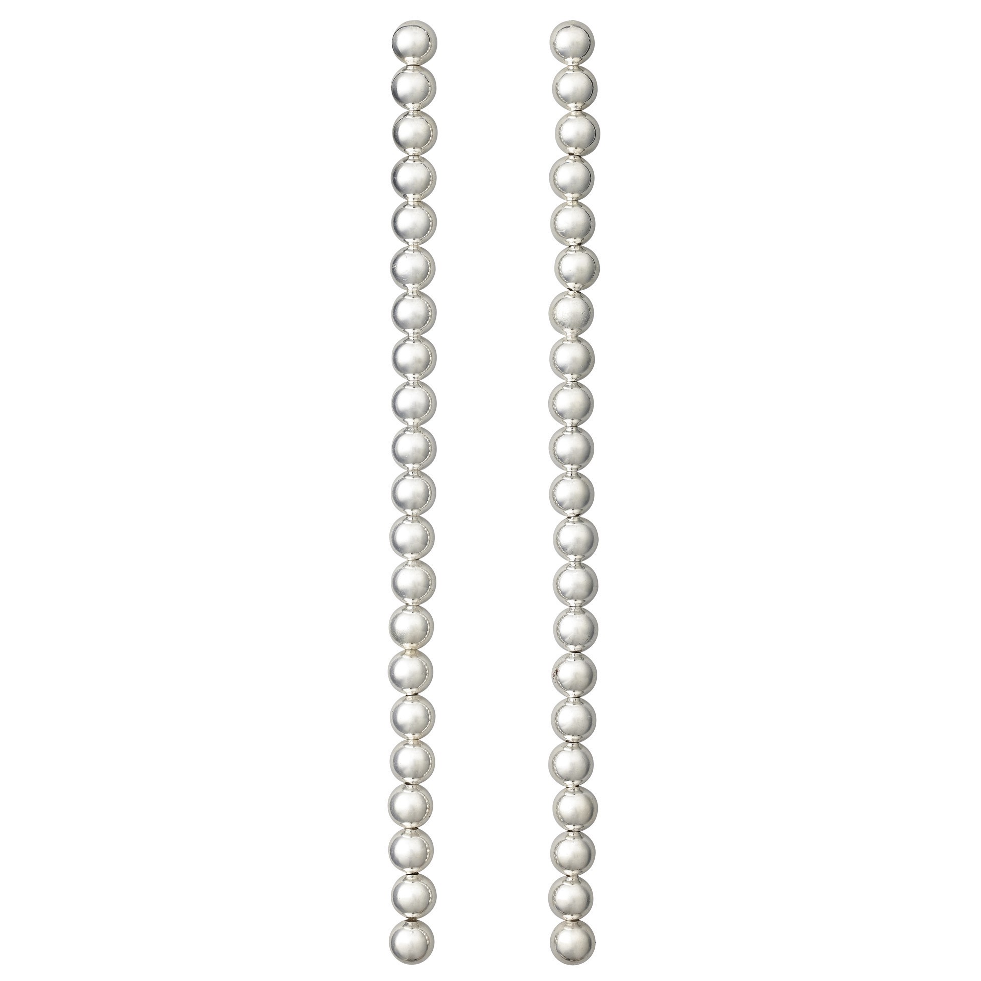 slide 3 of 3, Sterling Silver-Plated Round Beads By Bead Landing, 6 mm