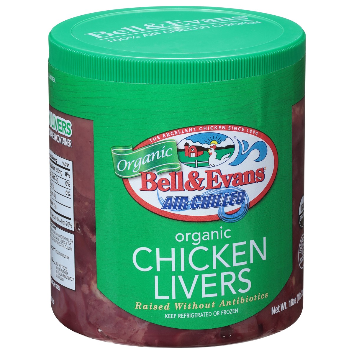 slide 6 of 9, Bell & Evans B&E Chicken Livers, 18 oz