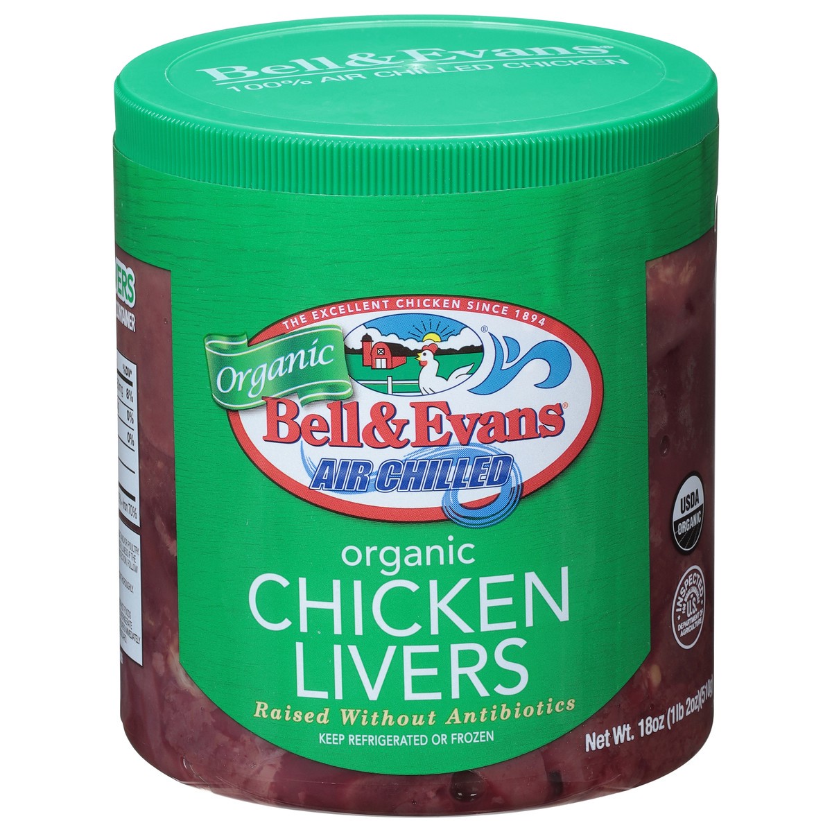 slide 1 of 9, Bell & Evans B&E Chicken Livers, 18 oz