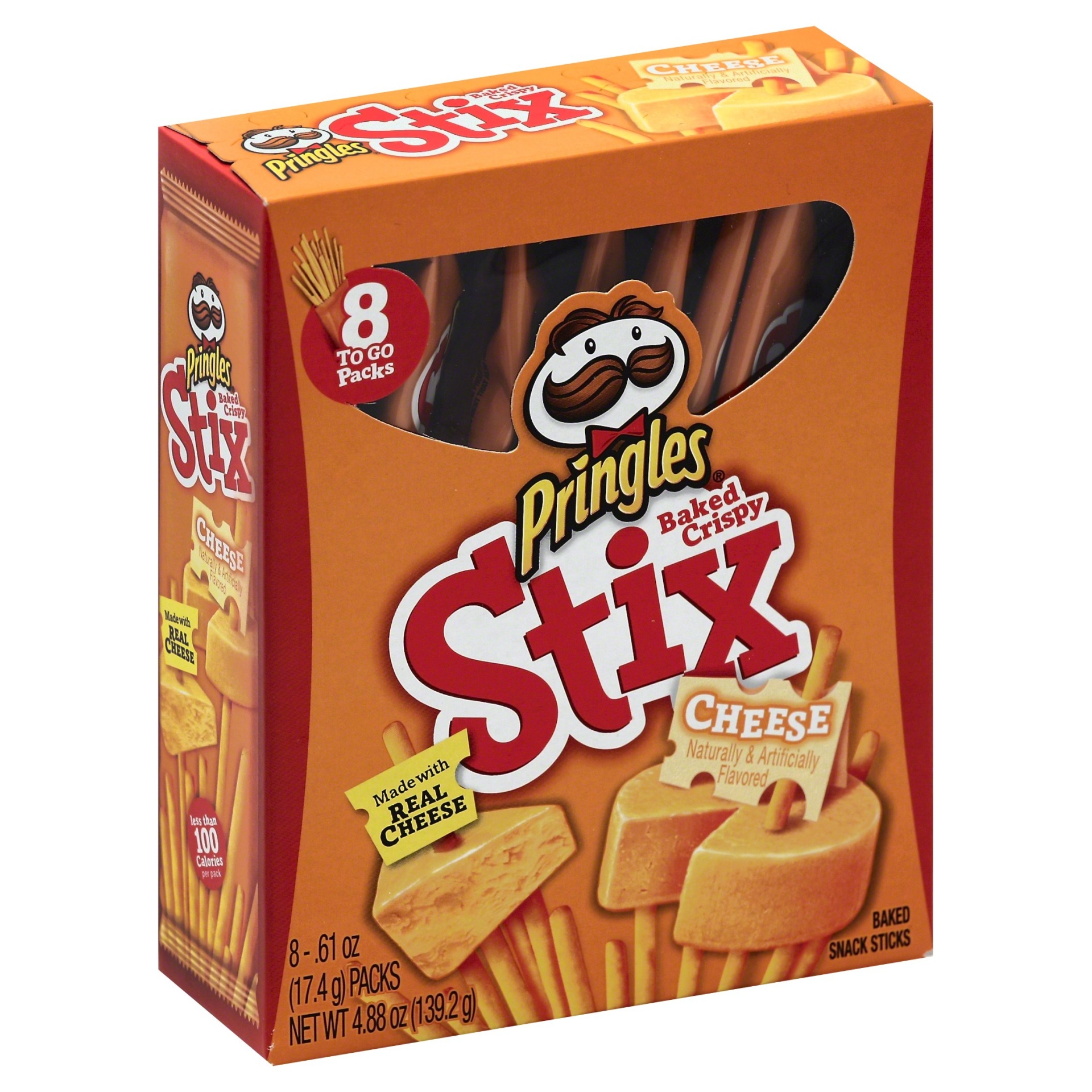 slide 1 of 1, Pringles Cheese Baked Crispy Stix, 4.88 oz