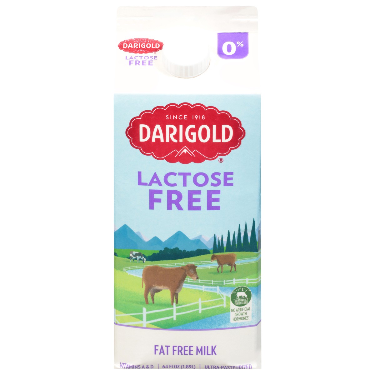 slide 7 of 13, Darigold Lactose Free Fat Free Milk 64 fl oz, 64 fl oz