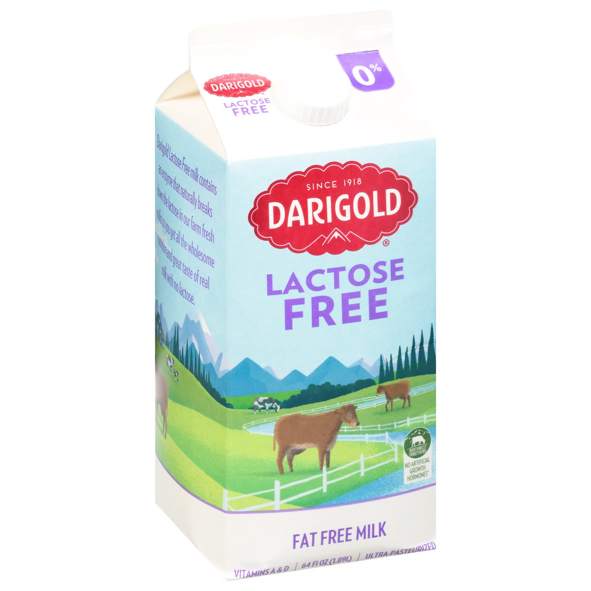 slide 3 of 13, Darigold Lactose Free Fat Free Milk 64 fl oz, 64 fl oz