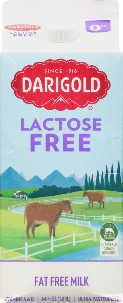 slide 5 of 13, Darigold Lactose Free Fat Free Milk 64 fl oz, 64 fl oz