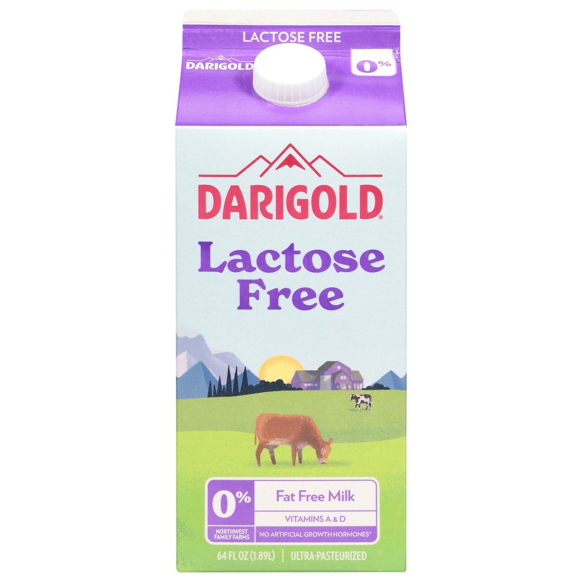 slide 1 of 13, Darigold Lactose Free Fat Free Milk 64 fl oz, 64 fl oz