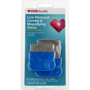 slide 1 of 1, CVS Health Lice Removal Combs And Magnifying Glass, 1 ct