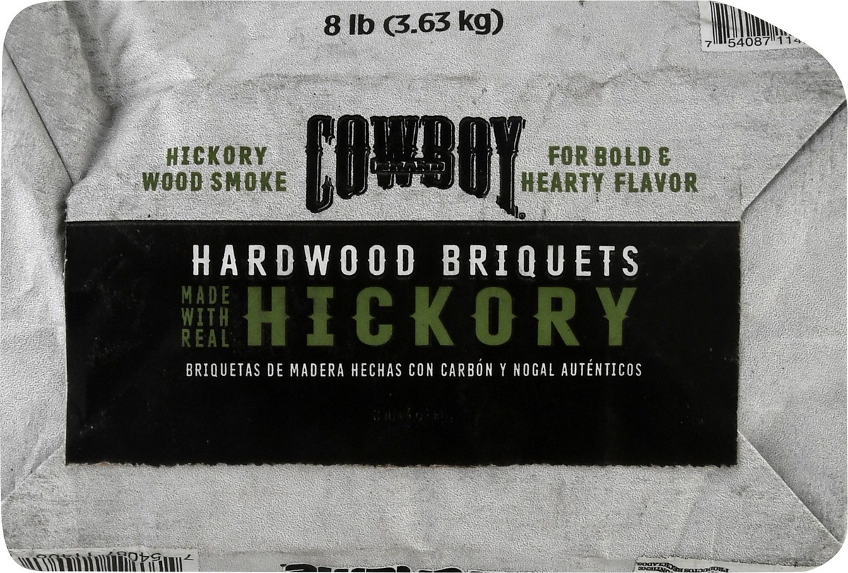 slide 7 of 11, Cowboy Charcoal Hickory Hardwood Briquets 8 lb, 8 lb