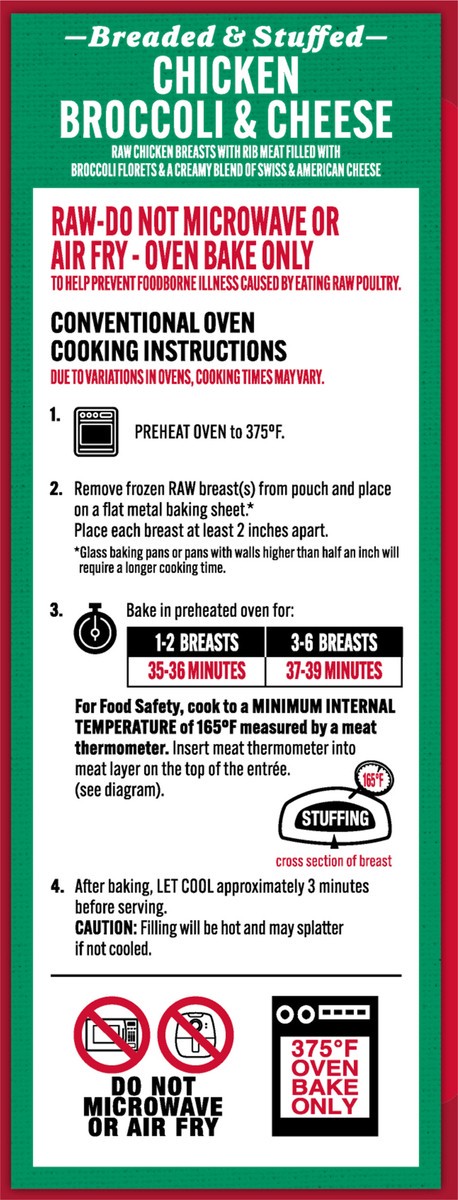 slide 14 of 16, Tyson Frozen Stuffed Chicken Breasts Broccoli Cheese, 6 Count, 6 ct