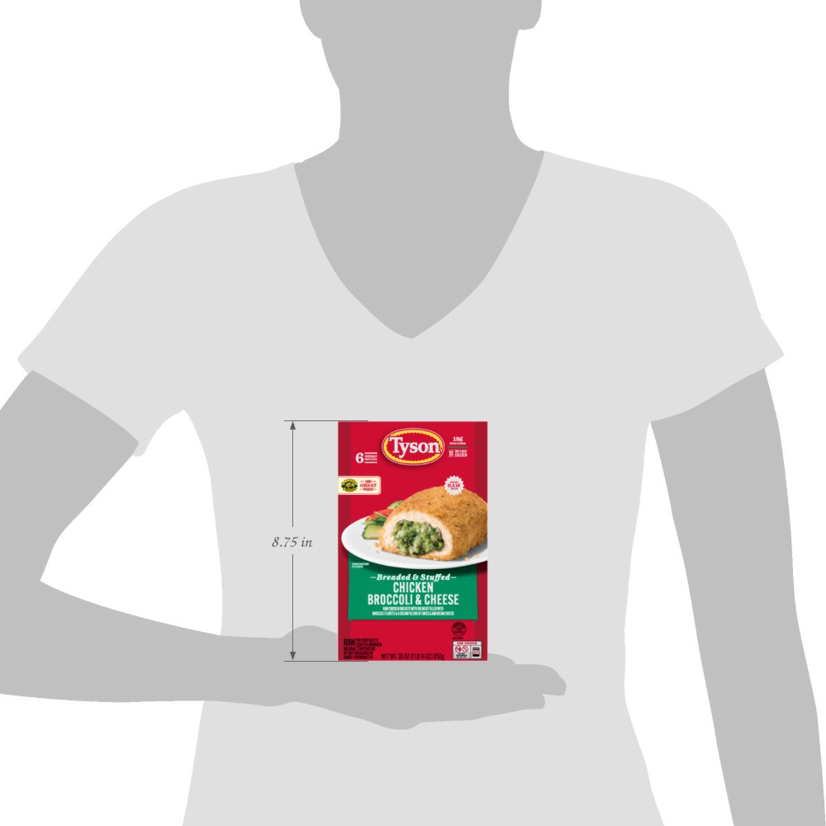 slide 4 of 16, Tyson Frozen Stuffed Chicken Breasts Broccoli Cheese, 6 Count, 6 ct