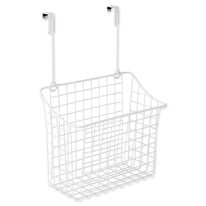 slide 1 of 1, Spectrum Steel Grid Large Over-the-Door Basket - White, 1 ct