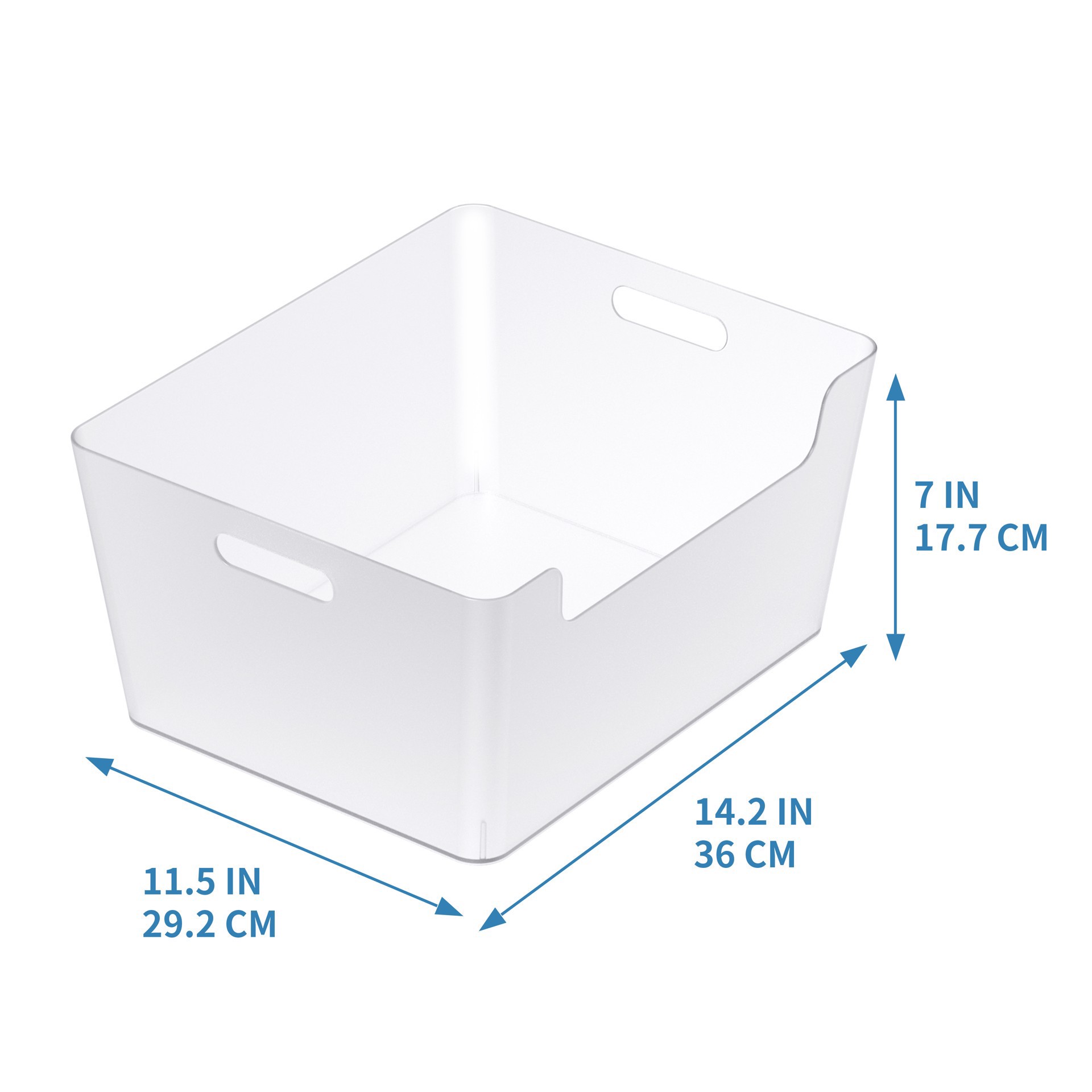 slide 2 of 4, Extra Large Clear Open Storage Bin By Simply Tidy, 14 in x 12 in x 7 in