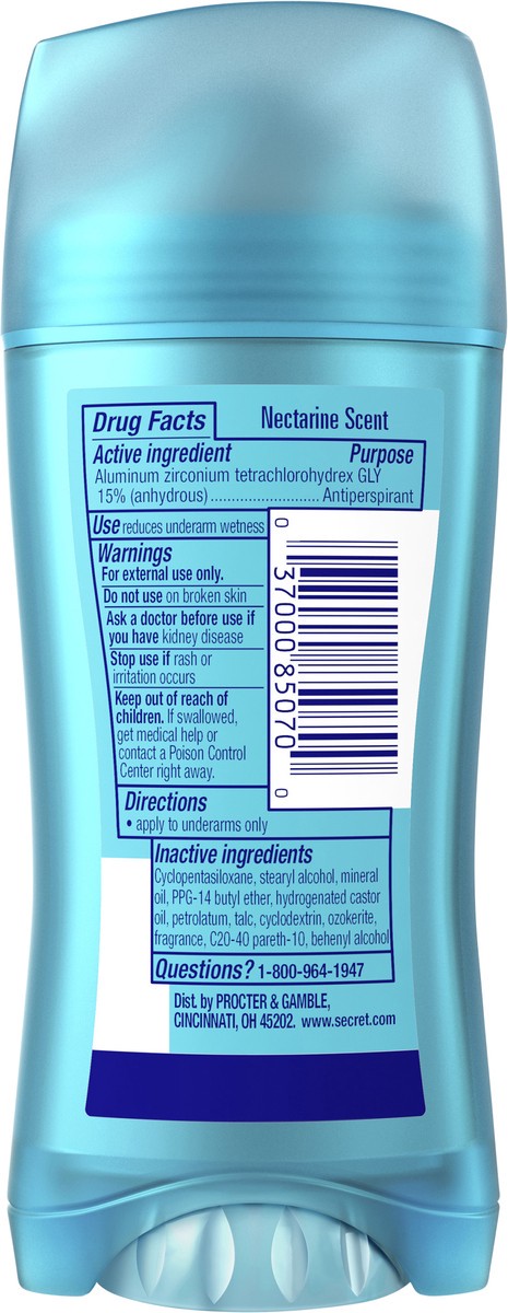 slide 3 of 3, Secret Fresh Antiperspirant and Deodorant Invisible Solid, Nectarine, 2.6 Oz., 2.6 oz