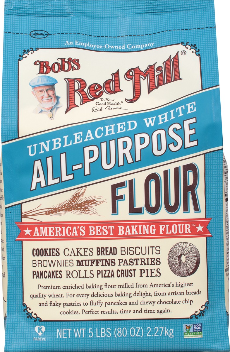 slide 6 of 9, Bob's Red Mill All-Purpose White Unbleached Flour 5 lb, 5 lb